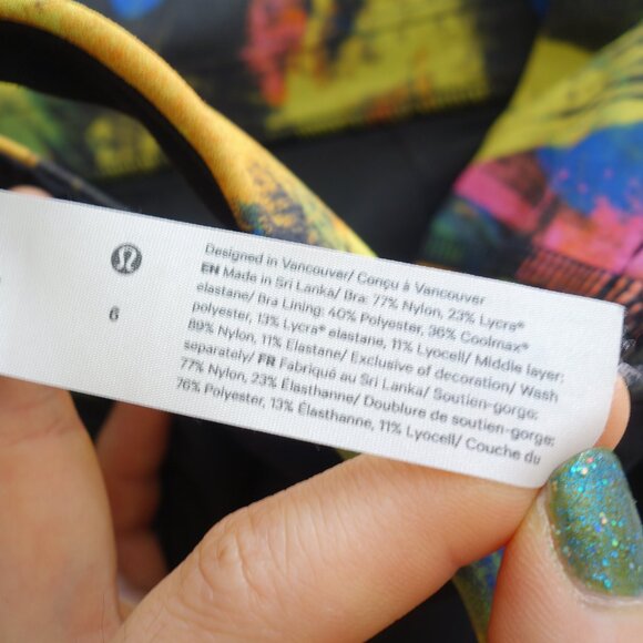 Lululemon Wunder Train Longline Bra *Medium Support, C/D Cup Undertone Black (6) - Picture 8 of 9